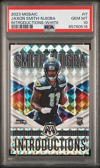 2023 Panini Mosaic Introductions I7 Jaxon Smith-njigba White PSA 10