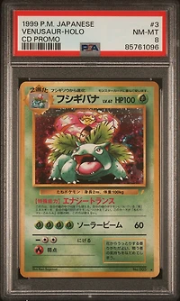 1999 Pokemon Japanese Cd Promo 3 Venusaur PSA 8