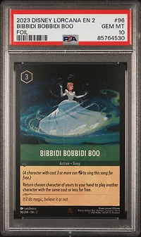 2023 Disney Lorcana En 2-rise Of The Floodborn 96 Bibbidi Bobbidi Boo Foil PSA 10
