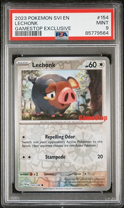 2023 Pokemon Svi En-scarlet & Violet 154 Lechonk PSA 9