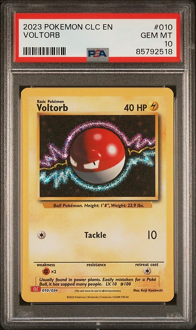 2023 Pokemon Clc-trading Card Game Classic Charizard & Ho-oh Ex Deck 010 Voltorb PSA 10