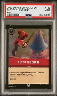 2023 Disney Lorcana En 1-the First Chapter 129 Cut To The Chase Foil PSA 9