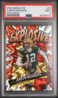 2022 Panini Absolute Explosive E3 Aaron Rodgers PSA 9