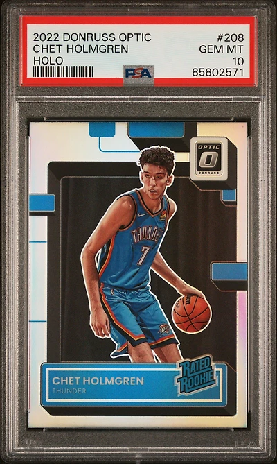 2022 Panini Donruss Optic 208 Chet Holmgren Holo PSA