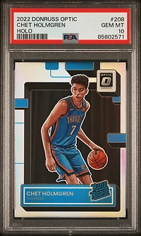 2022 Panini Donruss Optic 208 Chet Holmgren Holo PSA
