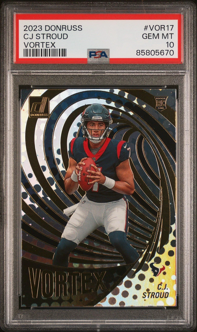 2023 Panini Donruss Vortex Vor17 Cj Stroud PSA