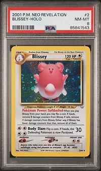 2001 Pokemon Neo Revelation 2 Blissey-holo PSA 8