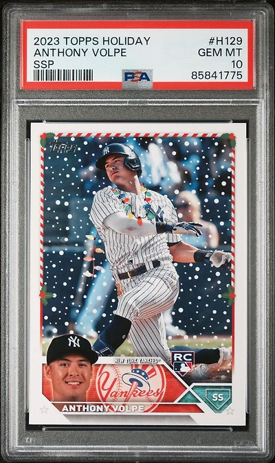 2023 Topps Holiday H129 Anthony Volpe PSA 10