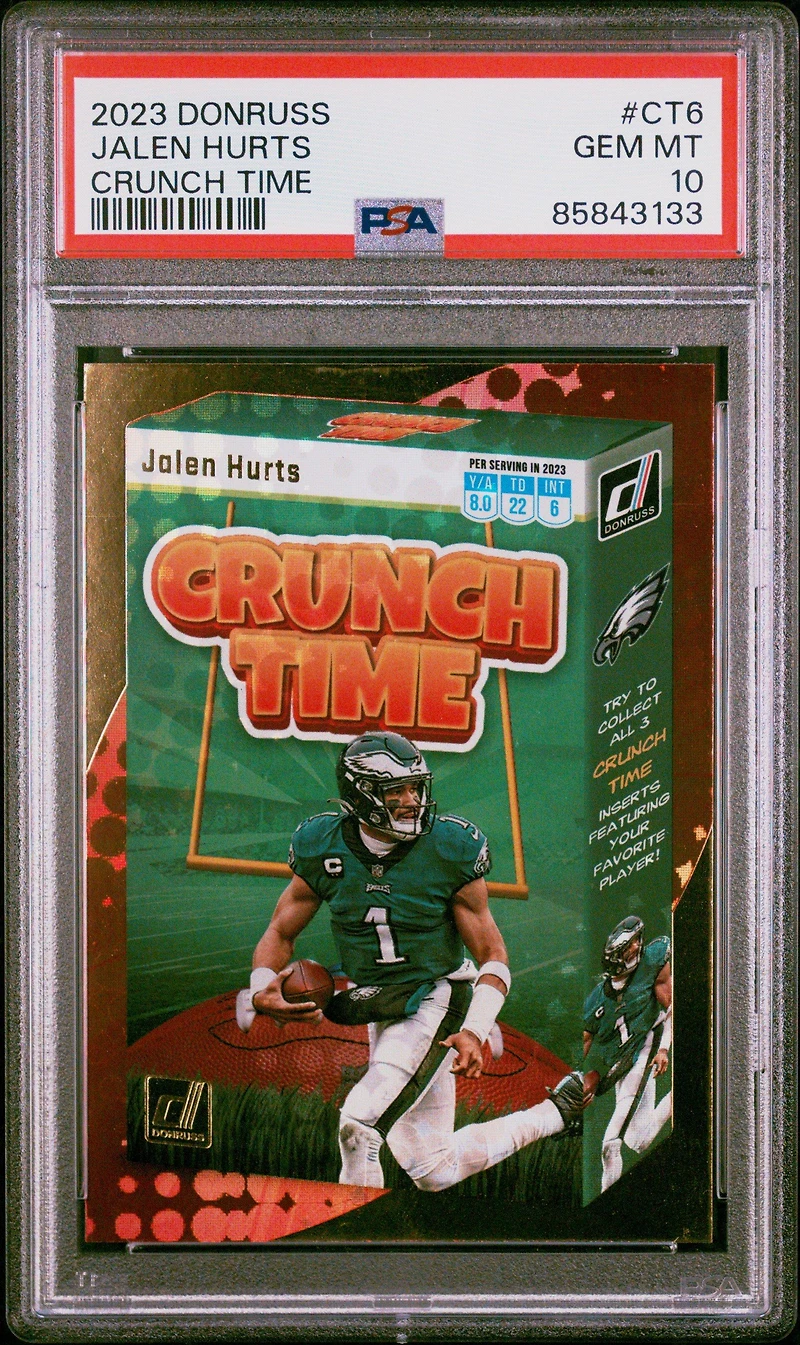 2023 Panini Donruss Crunch Time Ct6 Jalen Hurts PSA 10