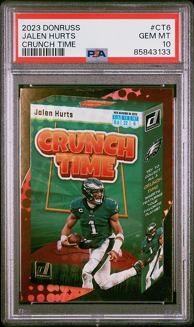2023 Panini Donruss Crunch Time Ct6 Jalen Hurts PSA 10