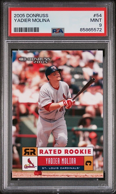 2005 Donruss 54 Yadier Molina PSA 9