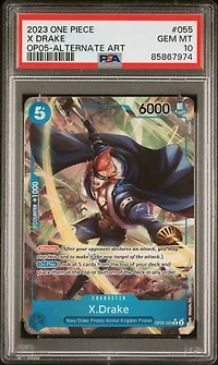 2023 One Piece Awakening Of The New Era 055 X Drake Alternate Art PSA 10