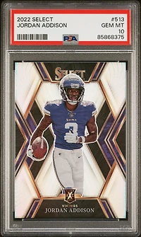 2022 Panini Select 513 Jordan Addison PSA 10