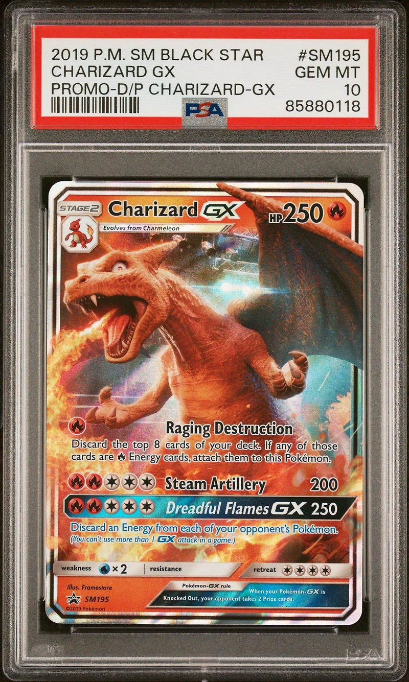 2019 Pokemon Sm Black Star Promo Sm195 Charizard Gx PSA