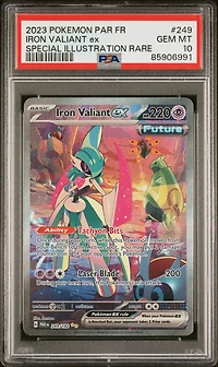 2023 Pokemon French Par Fr-paradox Rift 249 Iron Valiant Ex Special Illustration Rare PSA 10