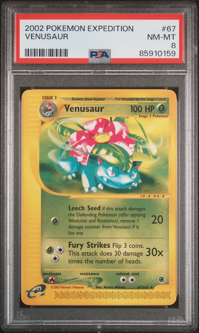 2002 Pokemon Expedition 67 Venusaur PSA 8