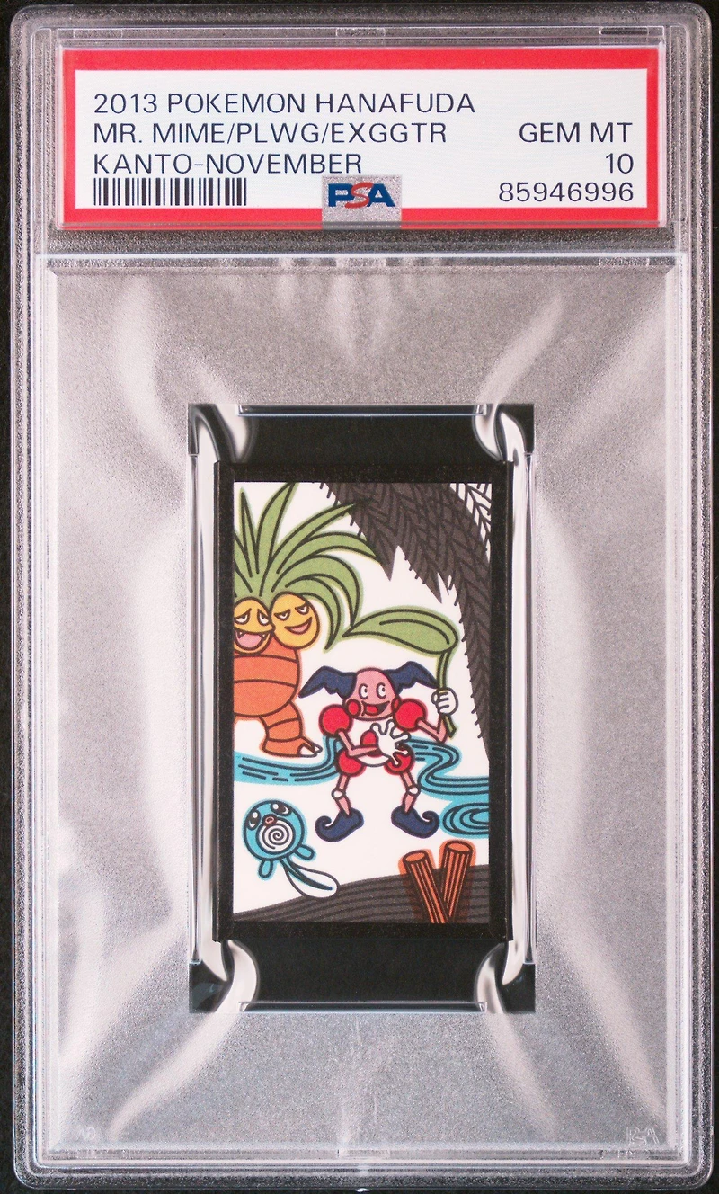 2013 Pokemon Hanafuda Kanto  Exeggutor\poliwag\mr. Mime November PSA 10