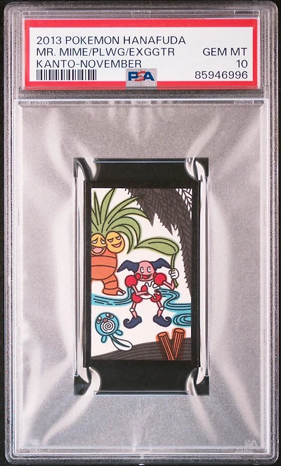 2013 Pokemon Hanafuda Kanto  Exeggutor\poliwag\mr. Mime November PSA 10