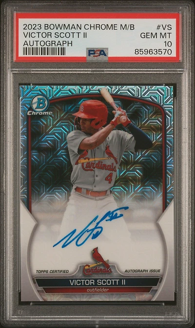 2023 Bowman Chrome Mega Box Autographs Vs Victor Scott Ii PSA
