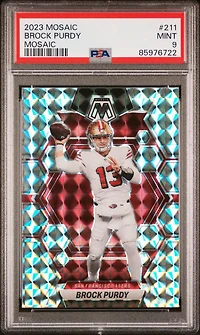 2023 Panini Mosaic 211 Brock Purdy Mosaic PSA 9
