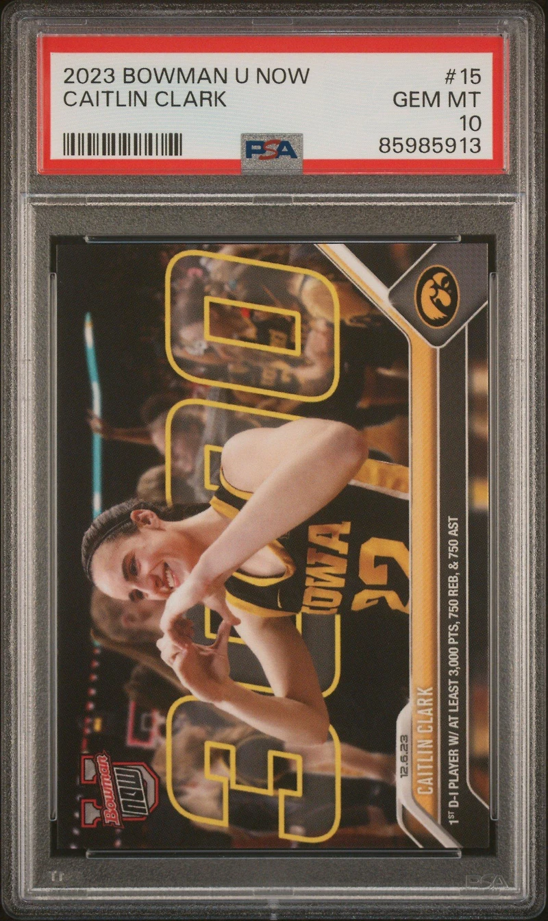 2023 Bowman U Now Caitlin Clark PSA