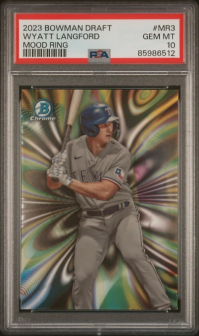 2023 Bowman Draft Mood Ring Mr3 Wyatt Langford PSA 10