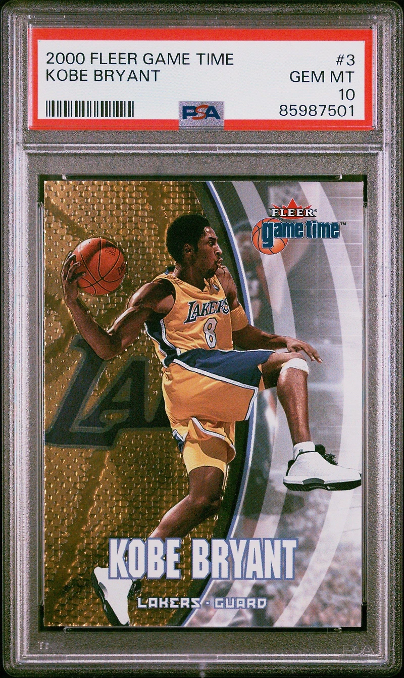 2000 Fleer Game Time 3 Kobe Bryant PSA 10