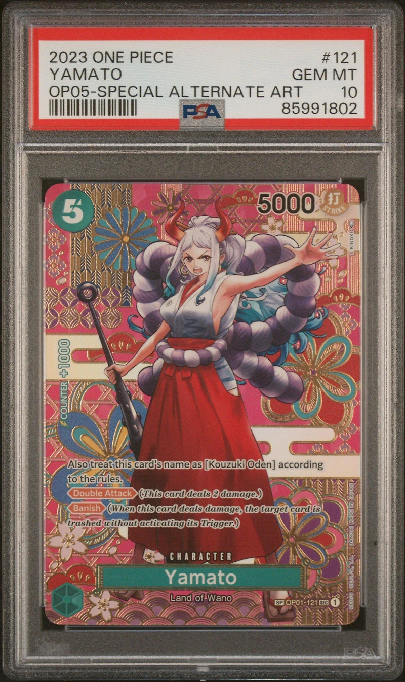 2023 One Piece Awakening Of The New Era 121 Yamato Special Alternate Art PSA 10
