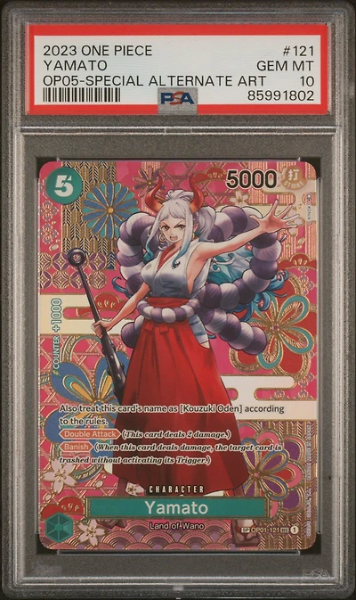 2023 One Piece Awakening Of The New Era 121 Yamato Special Alternate Art PSA 10