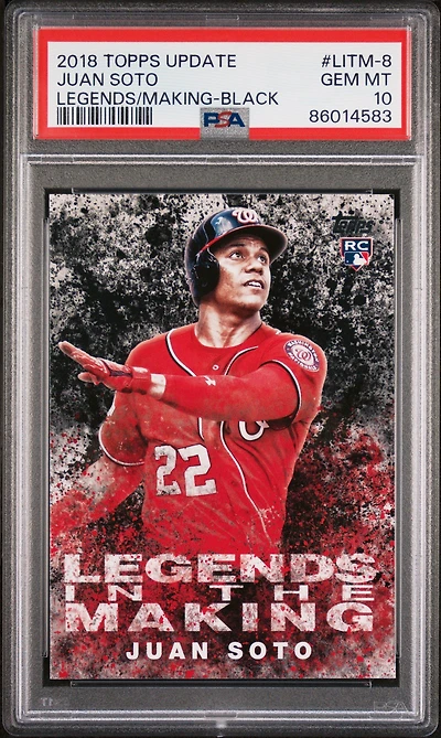 2018 Topps Update Legends In The Making Litm-8 Juan Soto Black PSA 10