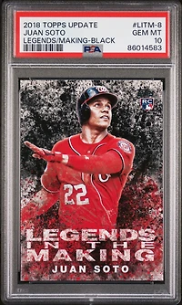 2018 Topps Update Legends In The Making Litm-8 Juan Soto Black PSA 10