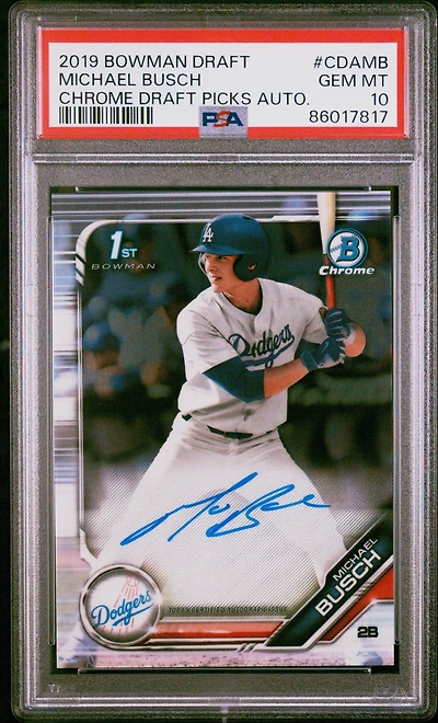 2019 Bowman Draft Chrome Draft Picks Autograph Cdamb Michael Busch PSA