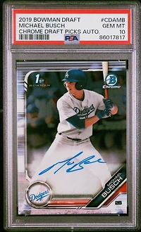 2019 Bowman Draft Chrome Draft Picks Autograph Cdamb Michael Busch PSA