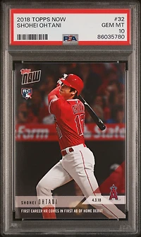 2018 Topps Now 32 Shohei Ohtani PSA 10