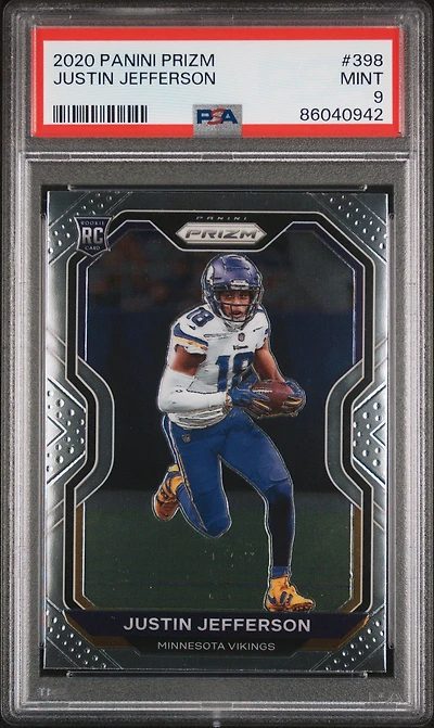 2020 Panini Prizm 398 Justin Jefferson PSA 9