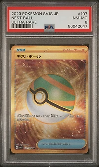 2023 Pokemon Japanese Sv1s-scarlet Ex 107 Nest Ball Ultra Rare PSA 8