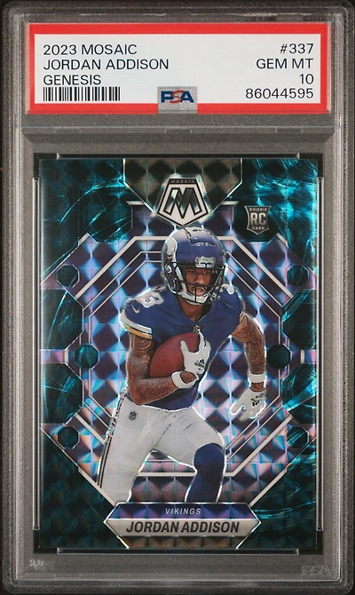 2023 Panini Mosaic 337 Jordan Addison Genesis PSA 10