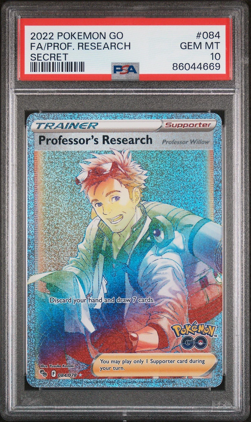 2022 Pokemon Go 084 Full Art/professor's Research Secret PSA 10
