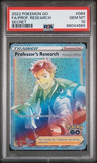 2022 Pokemon Go 084 Full Art/professor's Research Secret PSA 10