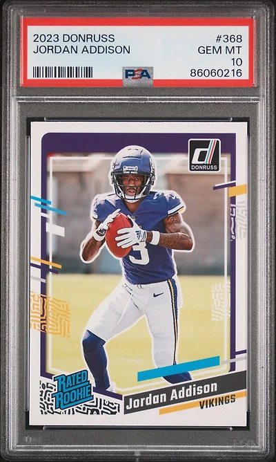 2023 Panini Donruss 368 Jordan Addison PSA 10