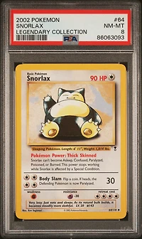 2002 Pokemon Legendary Collection 64 Snorlax PSA 8