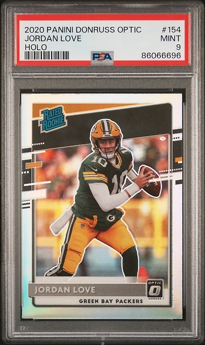 2020 Panini Donruss Optic 154 Jordan Love Holo PSA