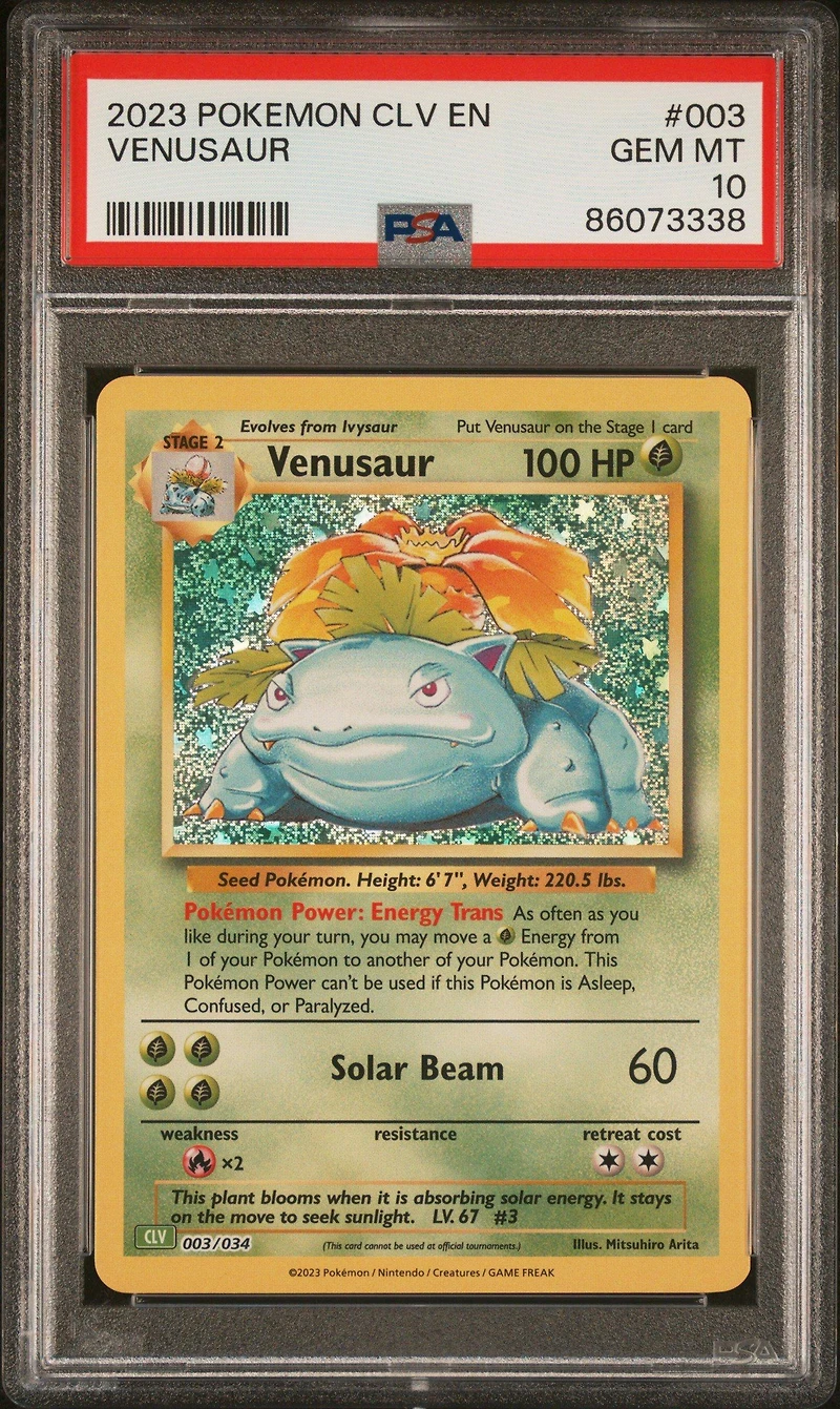 2023 Pokemon Clv-trading Card Game Classic Venusaur & Lugia Ex Deck 003 Venusaur PSA 10