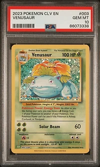 2023 Pokemon Clv-trading Card Game Classic Venusaur & Lugia Ex Deck 003 Venusaur PSA 10