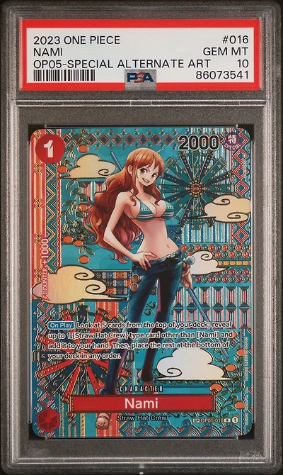 2023 One Piece Awakening Of The New Era 016 Nami PSA 10