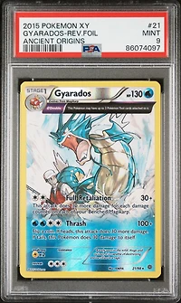 2015 Pokemon Xy Ancient Origins 21 Gyarados-reverse Foil PSA 9