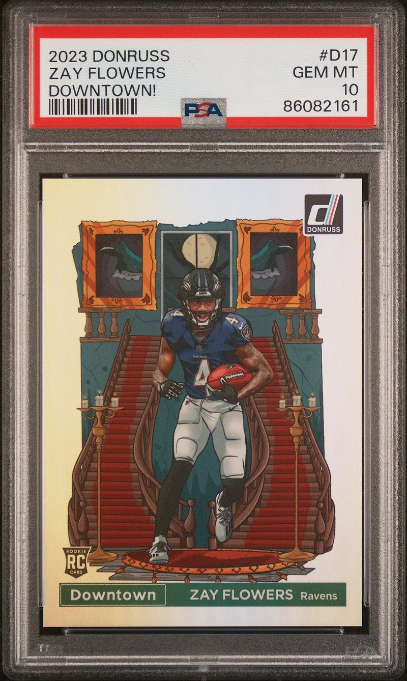2023 Panini Donruss Downtown! D17 Zay Flowers PSA