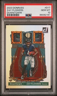 2023 Panini Donruss Downtown! D17 Zay Flowers PSA