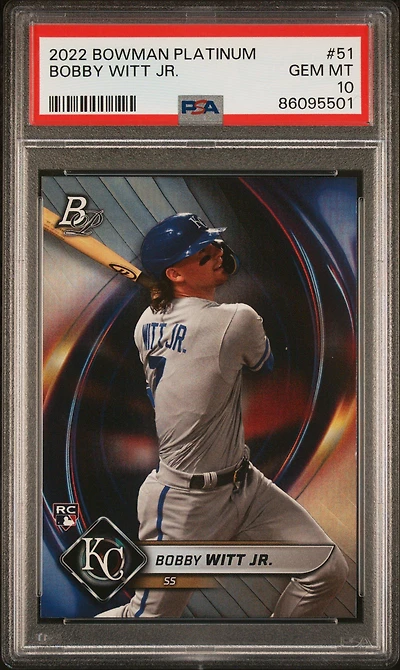 2022 Bowman Platinum 51 Bobby Witt Jr. PSA 10