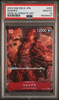 2023 One Piece Japanese Wings Of The Captain 007 Shanks Alternate Art PSA 10